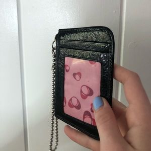 COACH black keychain card holder